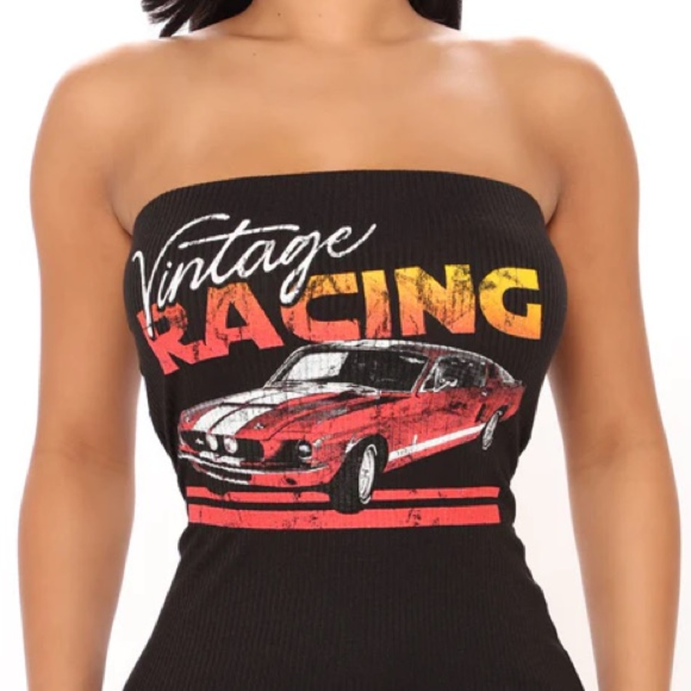 Vintage Racing Ribbed Mini Dress - Picture 5 of 5